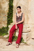Faustina Raspberry Trousers