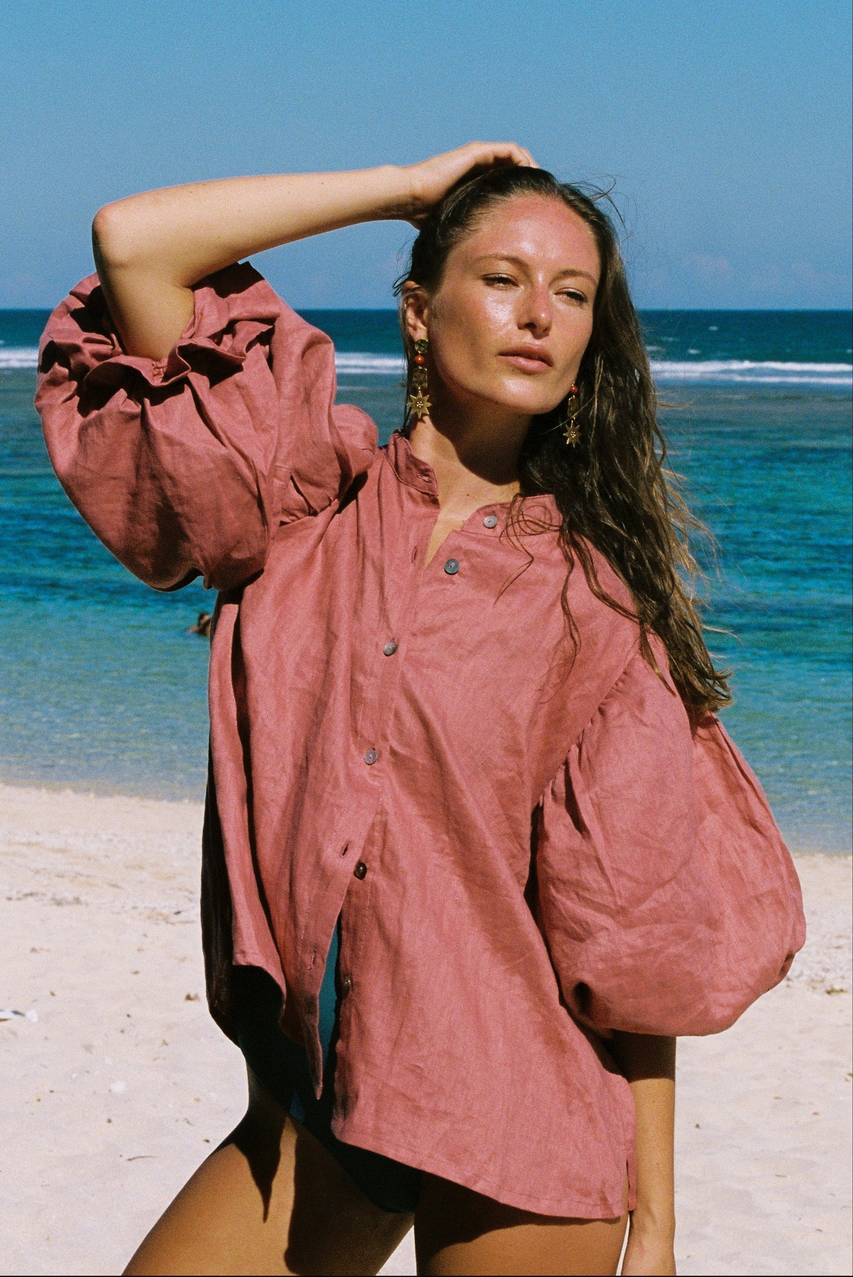 Blusa Iconic Lino Coral