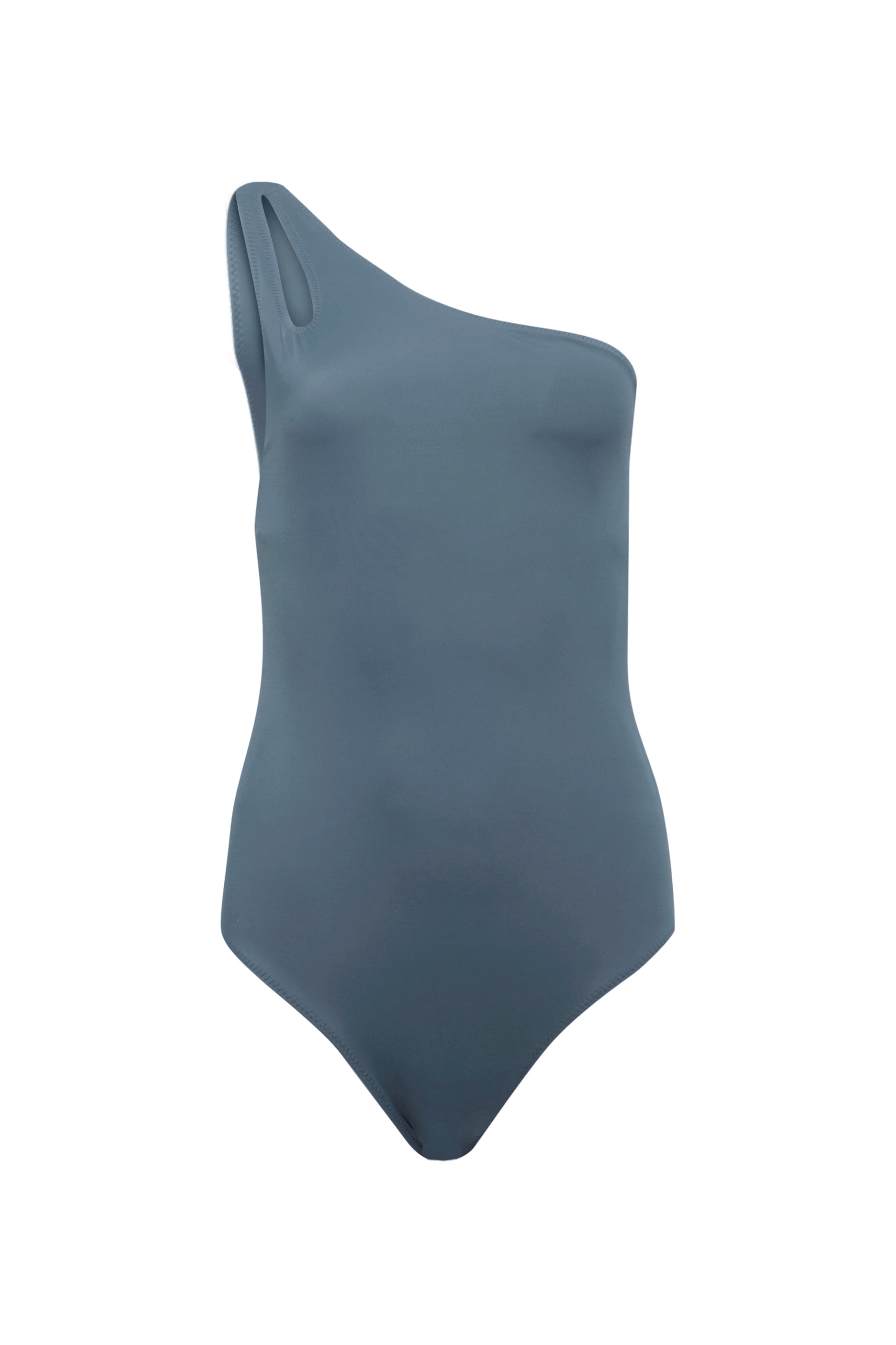 Traje de baño The Timeless gris, diseño asimétrico 