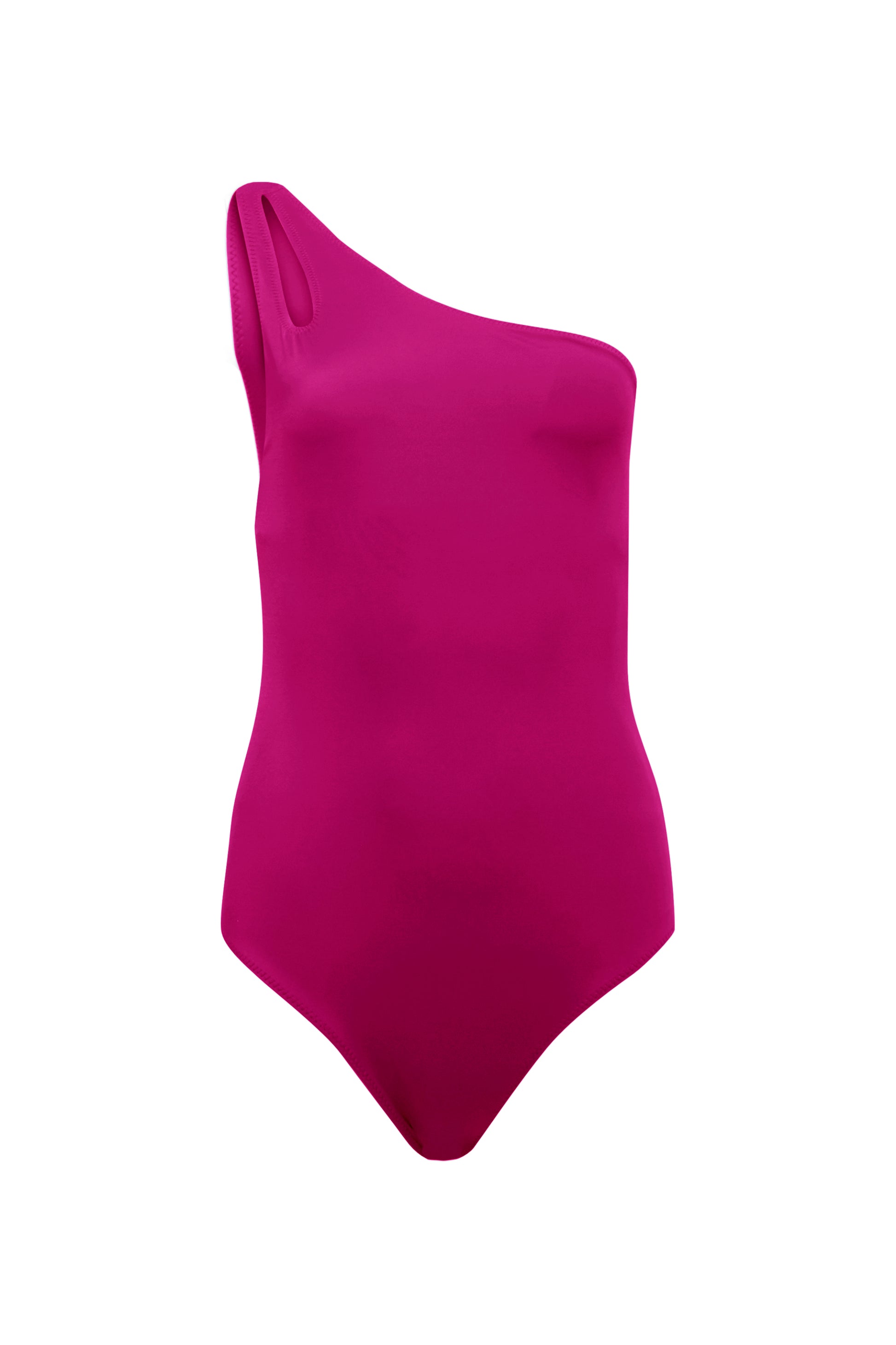 Traje de baño The Timeless Fucsia, diseño asimétrico 