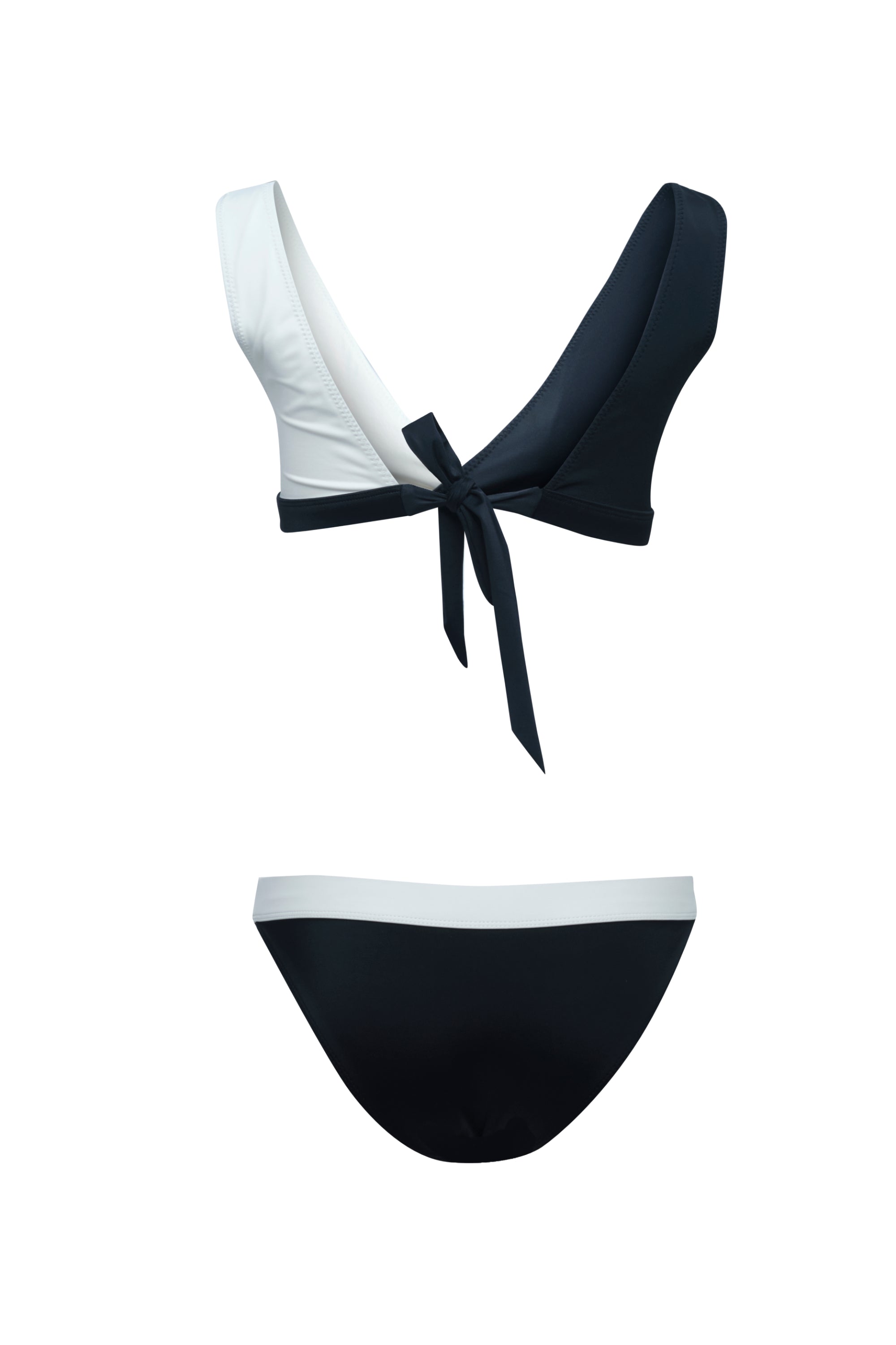 Bikini Folia bicolor blanco y negro 