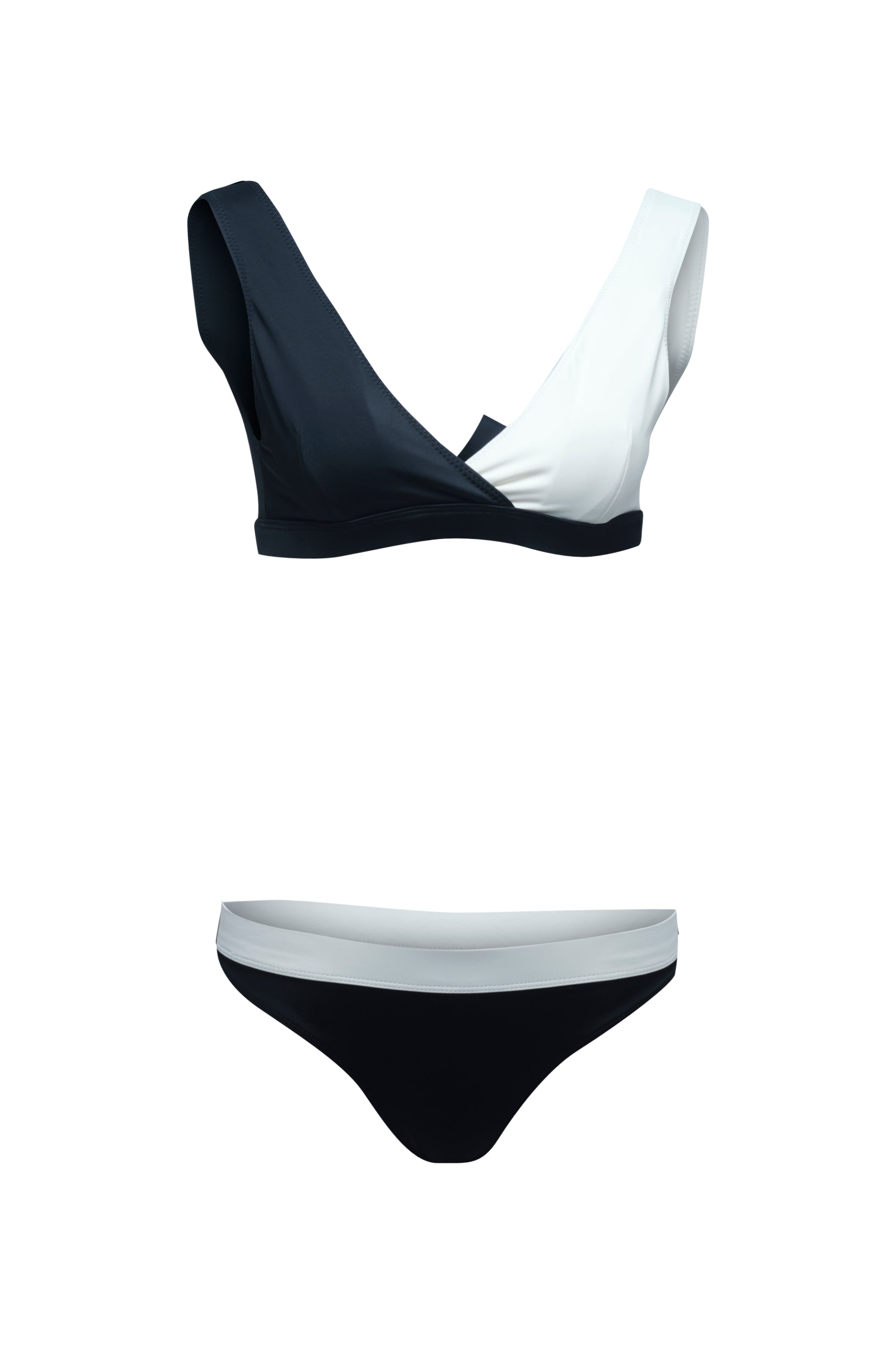 Bikini Folia bicolor blanco y negro
